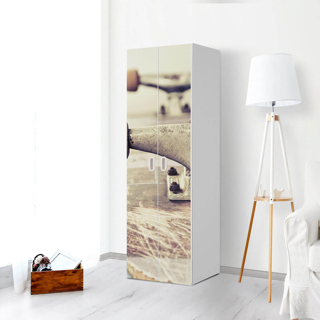 Möbelfolie Skateboard - IKEA Stuva / Fritids - 2 hohe Türen (192 cm) - Kinderzimmer