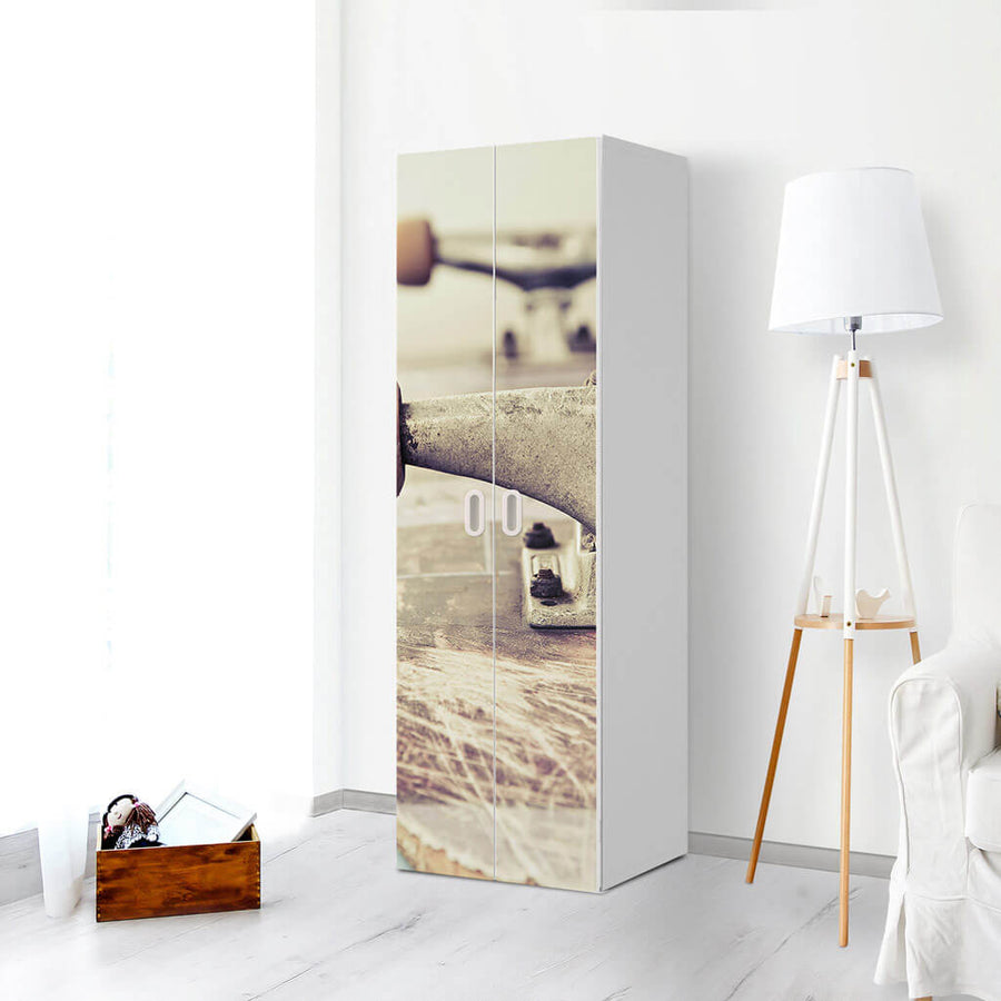 Möbelfolie Skateboard - IKEA Stuva / Fritids - 2 hohe Türen (192 cm) - Kinderzimmer