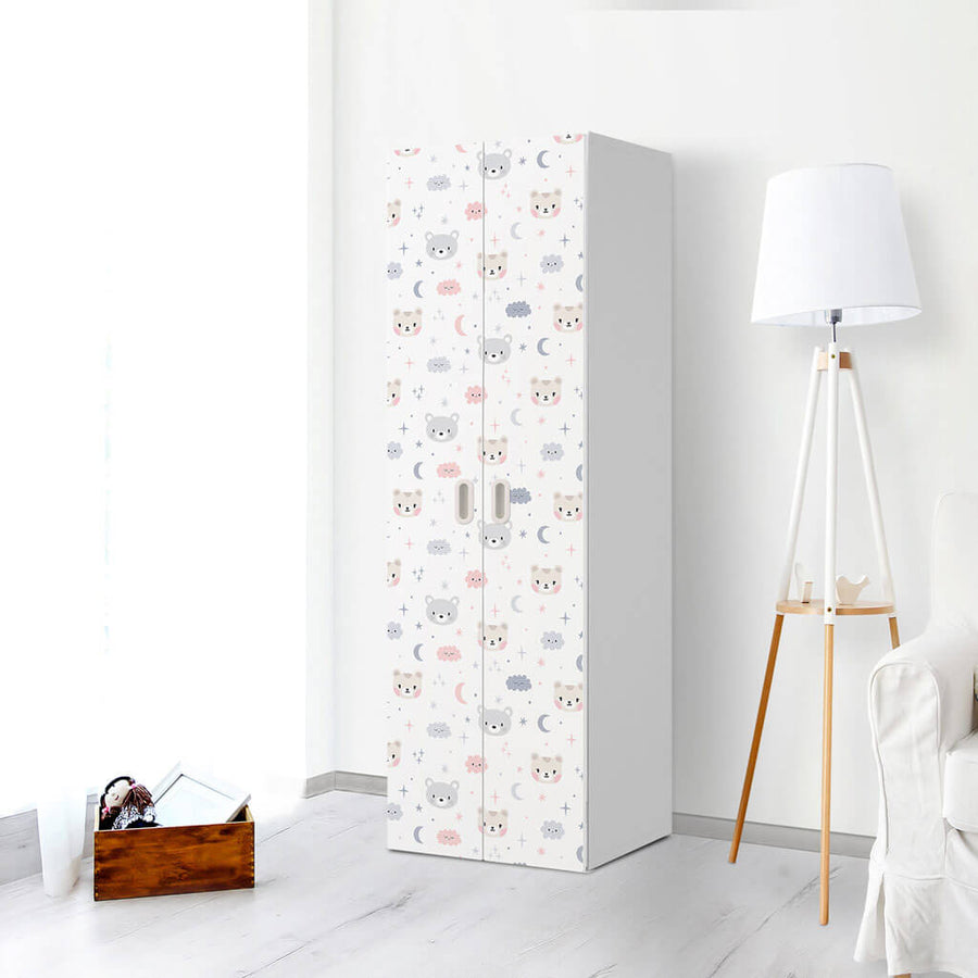 Möbelfolie Sweet Dreams - IKEA Stuva / Fritids - 2 hohe Türen (192 cm) - Kinderzimmer