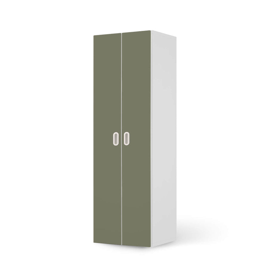 Möbelfolie Braungrau Light - IKEA Stuva / Fritids - 2 hohe Türen (192 cm) - weiss