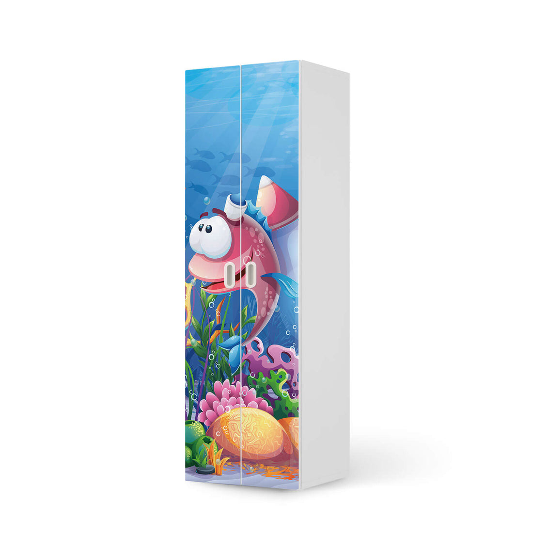 Möbelfolie Bubbles - IKEA Stuva / Fritids - 2 hohe Türen (192 cm) - weiss
