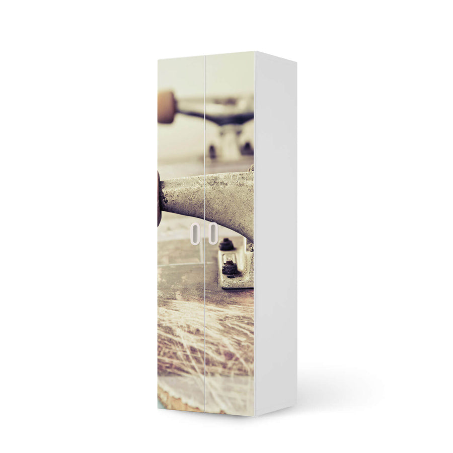 Möbelfolie Skateboard - IKEA Stuva / Fritids - 2 hohe Türen (192 cm) - weiss