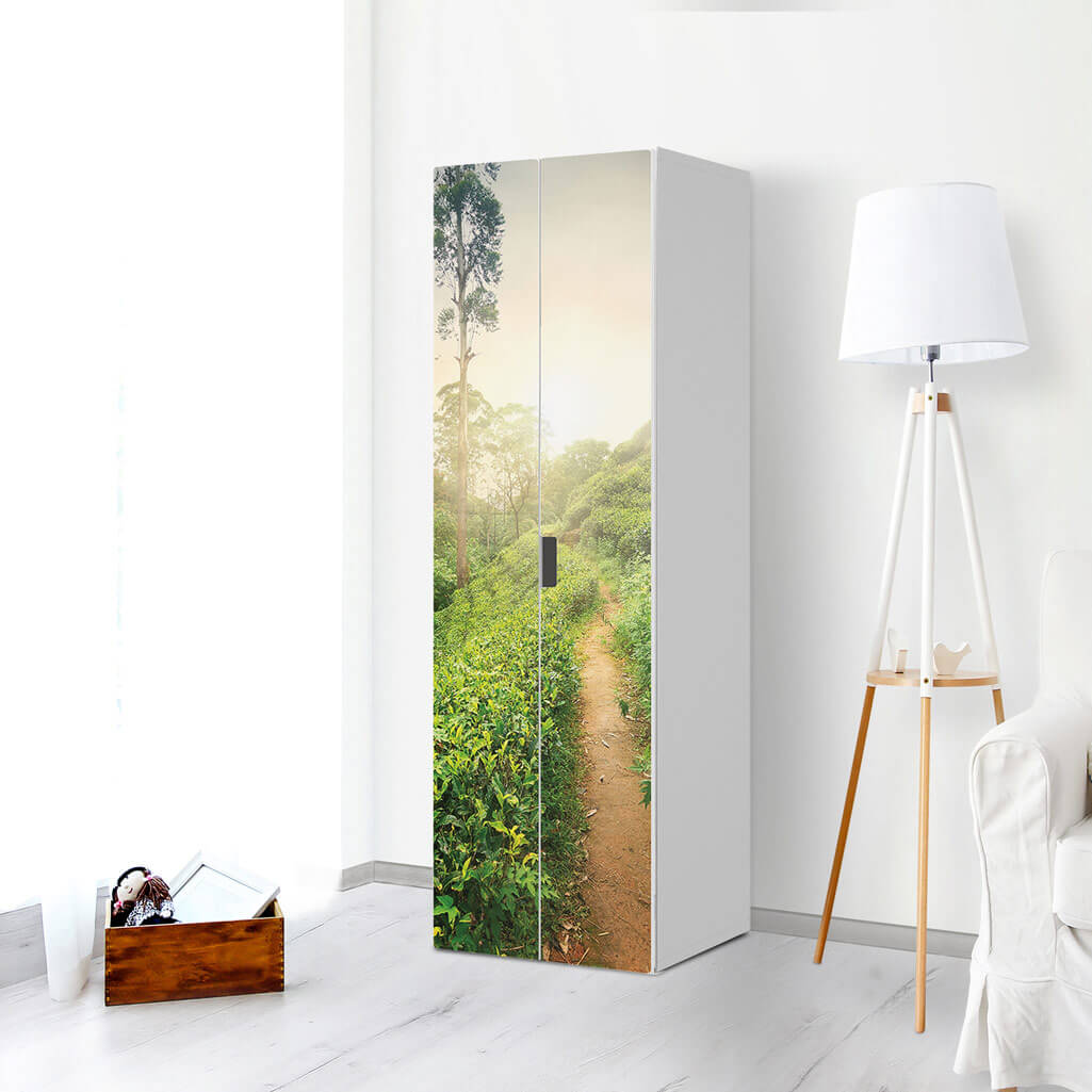 Möbelfolie Green Tea Fields - IKEA Stuva / Malad - 2 hohe Türen (192 cm) - Wohnzimmer