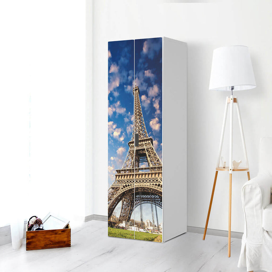 Möbelfolie La Tour Eiffel - IKEA Stuva / Malad - 2 hohe Türen (192 cm) - Wohnzimmer