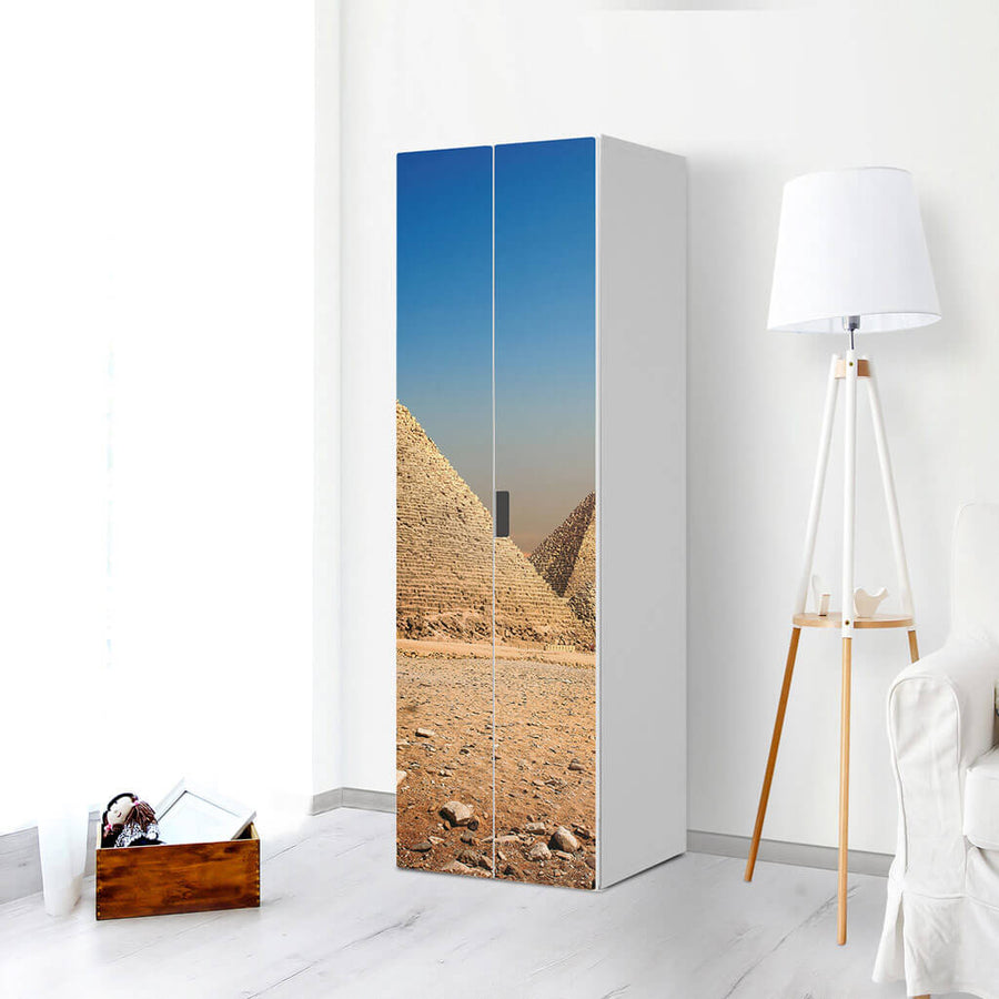 Möbelfolie Pyramids - IKEA Stuva / Malad - 2 hohe Türen (192 cm) - Wohnzimmer