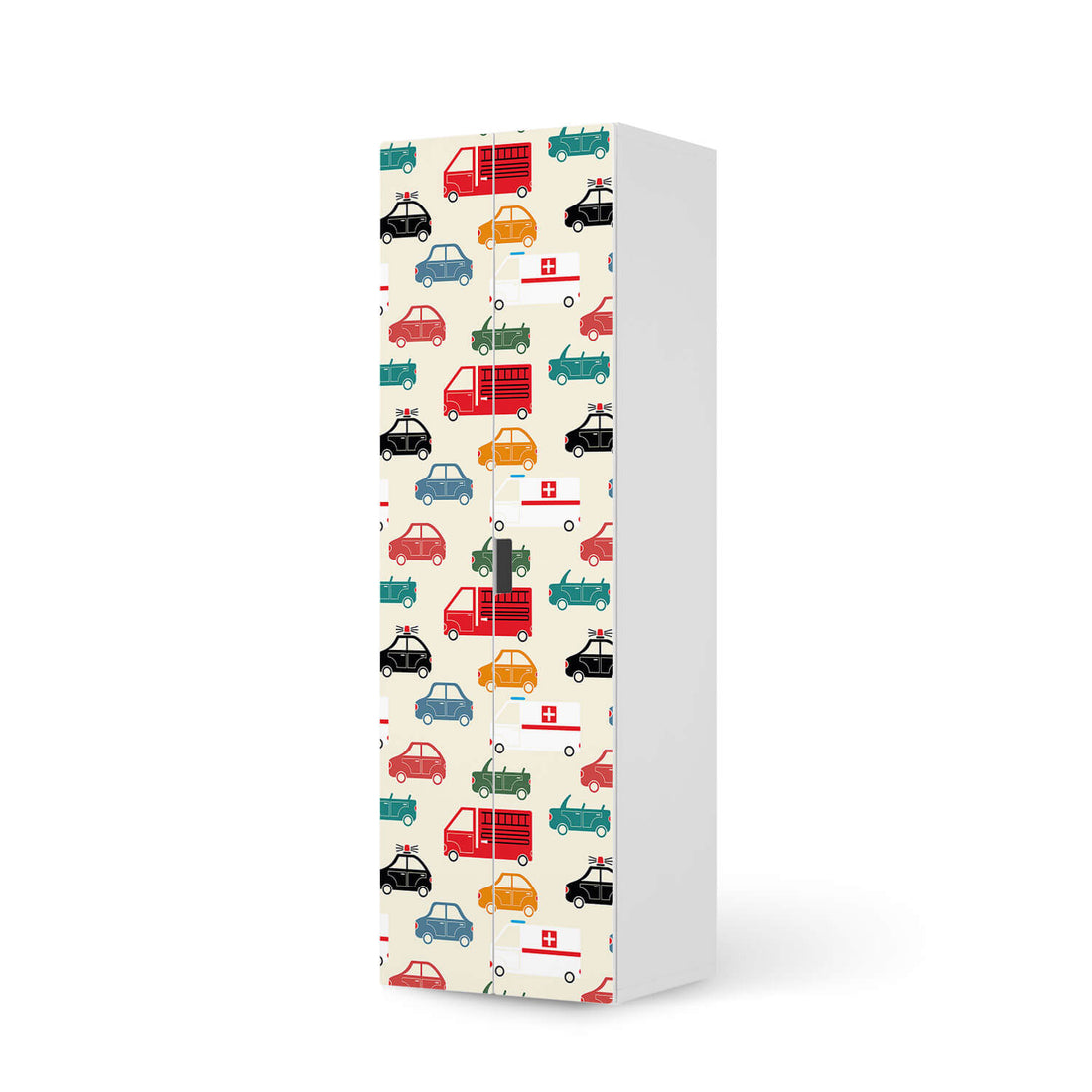 Möbelfolie Cars - IKEA Stuva / Malad - 2 hohe Türen (192 cm)  - weiss