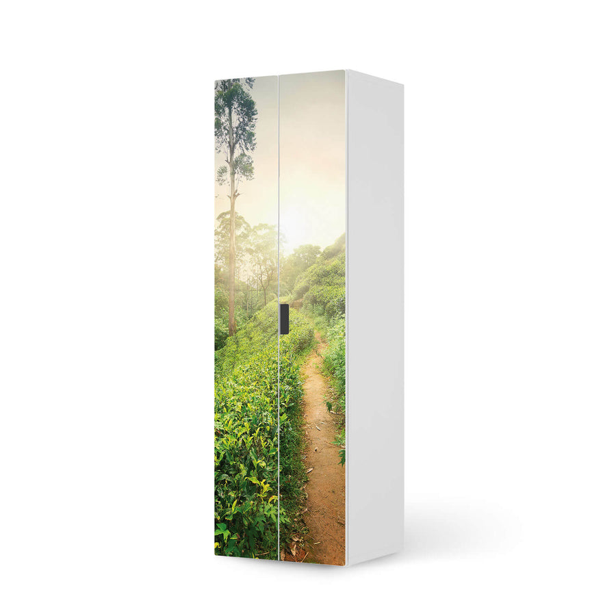 Möbelfolie Green Tea Fields - IKEA Stuva / Malad - 2 hohe Türen (192 cm)  - weiss