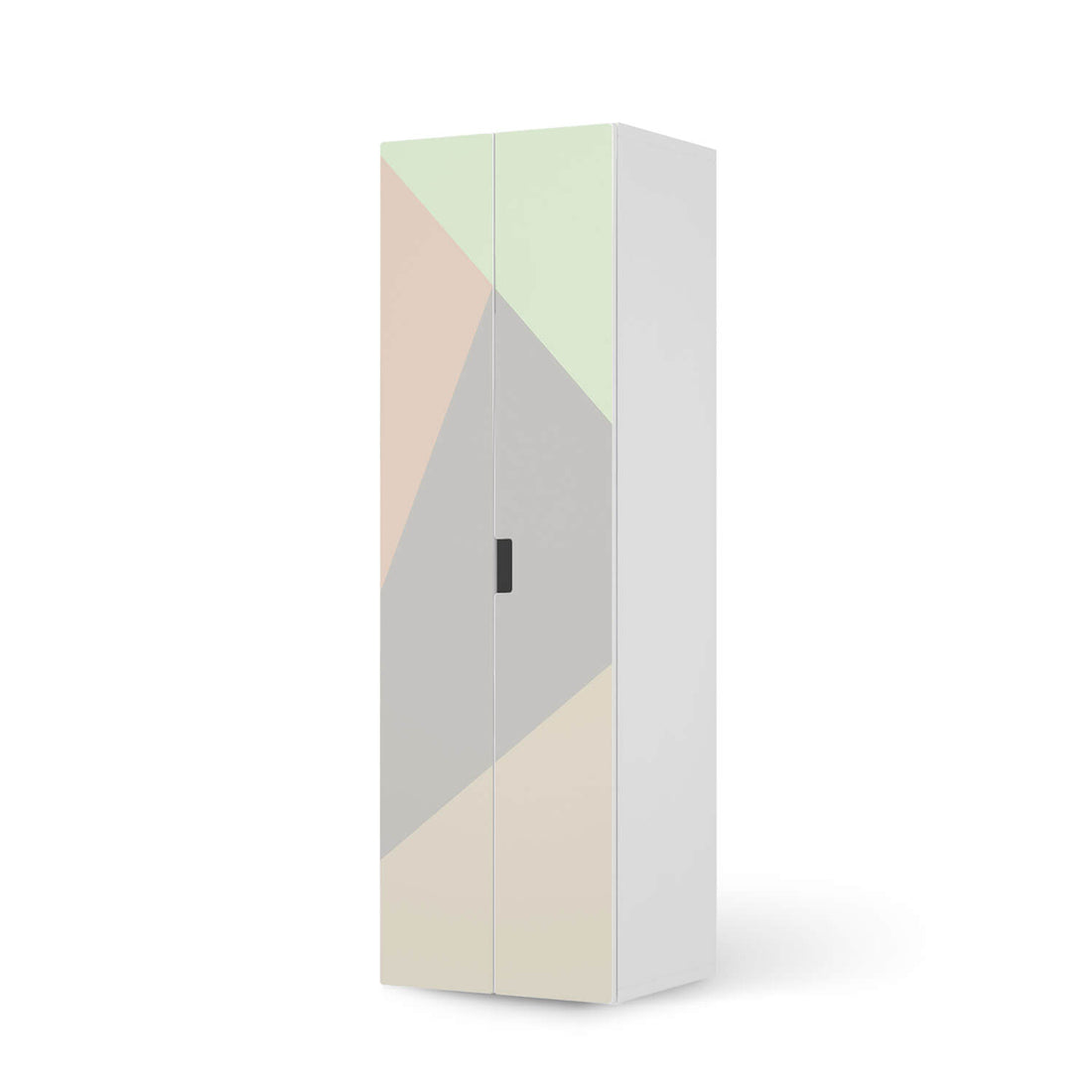Möbelfolie Pastell Geometrik - IKEA Stuva / Malad - 2 hohe Türen (192 cm)  - weiss
