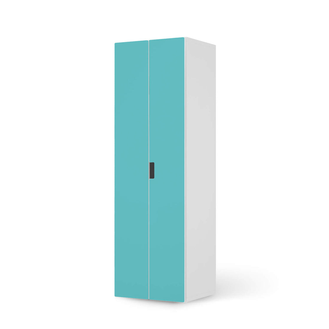 Möbelfolie Türkisgrün Light - IKEA Stuva / Malad - 2 hohe Türen (192 cm)  - weiss
