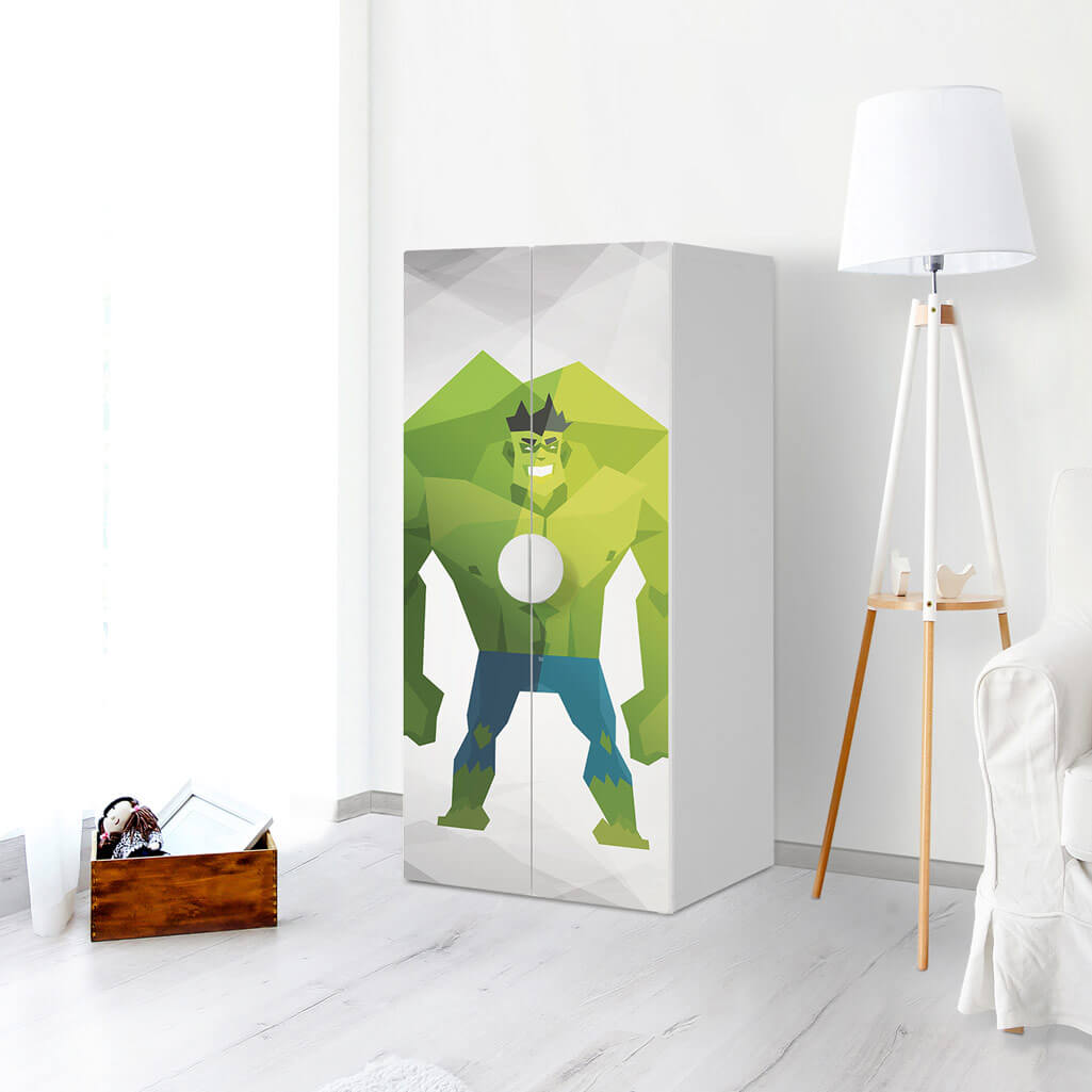 Möbelfolie Mr. Green - IKEA Smastad Schrank - 2 große Türen - Kinderzimmer
