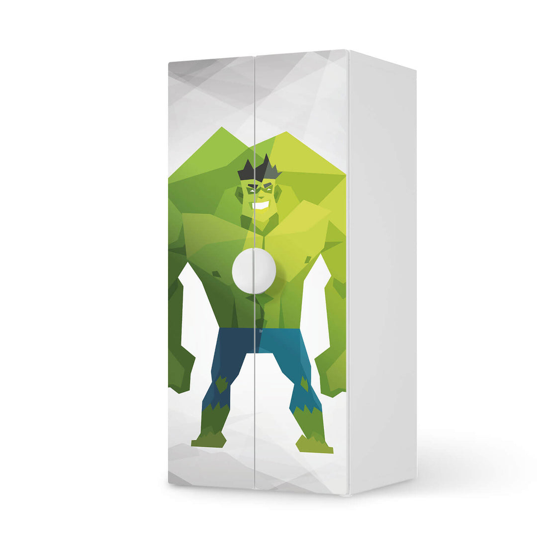 Möbelfolie Mr. Green - IKEA Smastad Schrank - 2 große Türen  - weiss
