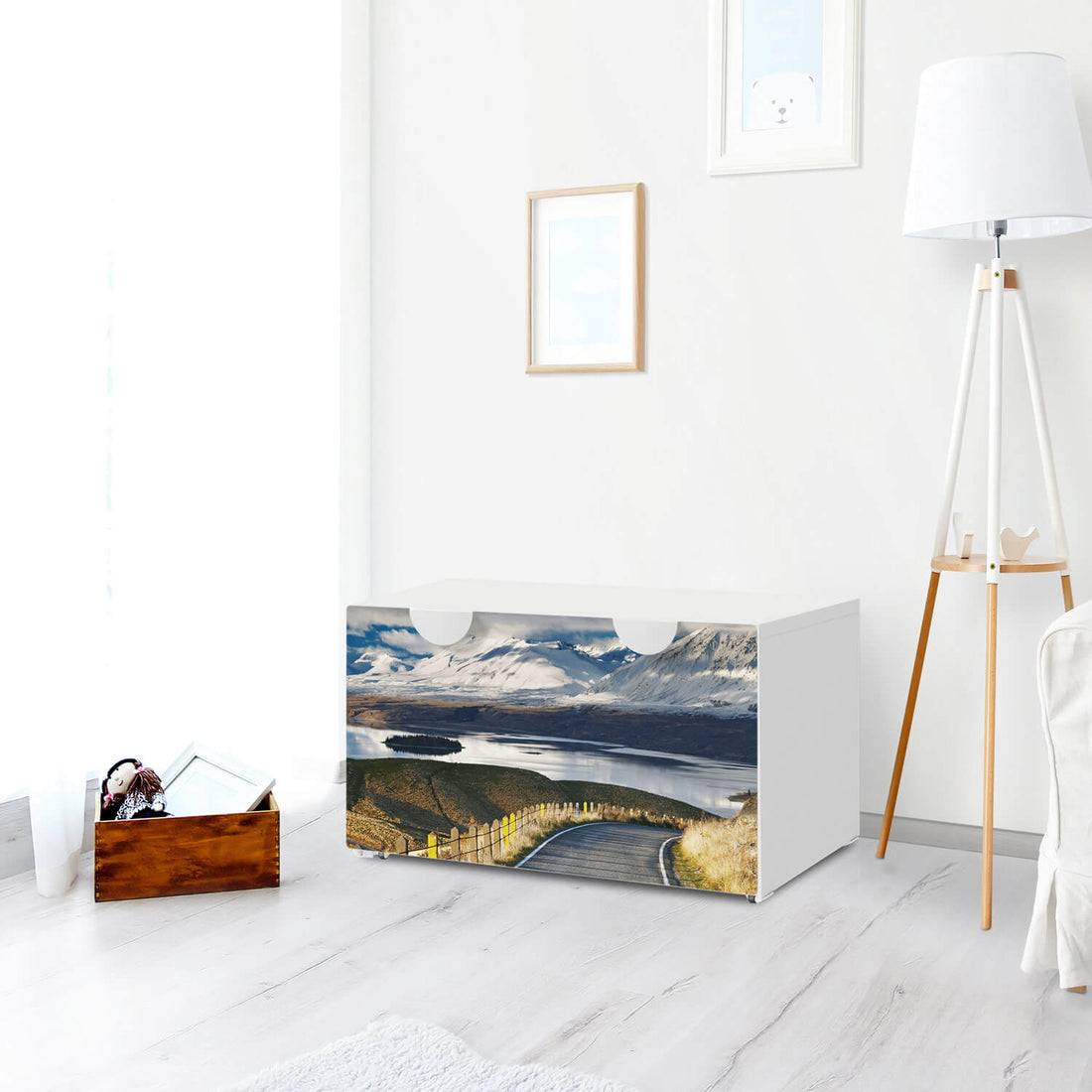 Möbelfolie New Zealand - IKEA Smastad Bank mit Kasten - Kinderzimmer