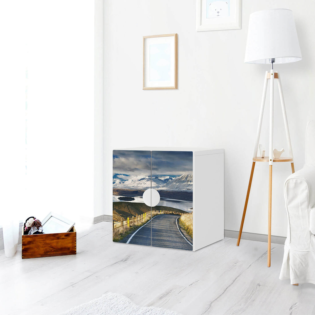 Selbstklebende Folie New Zealand - IKEA Smastad Schrank - 2 kleine Türen - Kinderzimmer