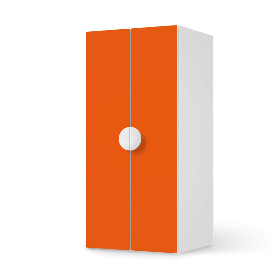 Möbelfolie Orange Dark - IKEA Smastad Schrank - 2 große Türen  - weiss