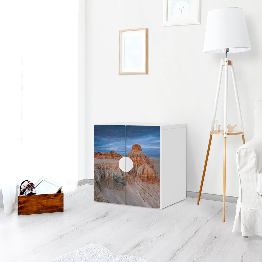 Selbstklebende Folie Outback Australia - IKEA Smastad Schrank - 2 kleine Türen - Kinderzimmer