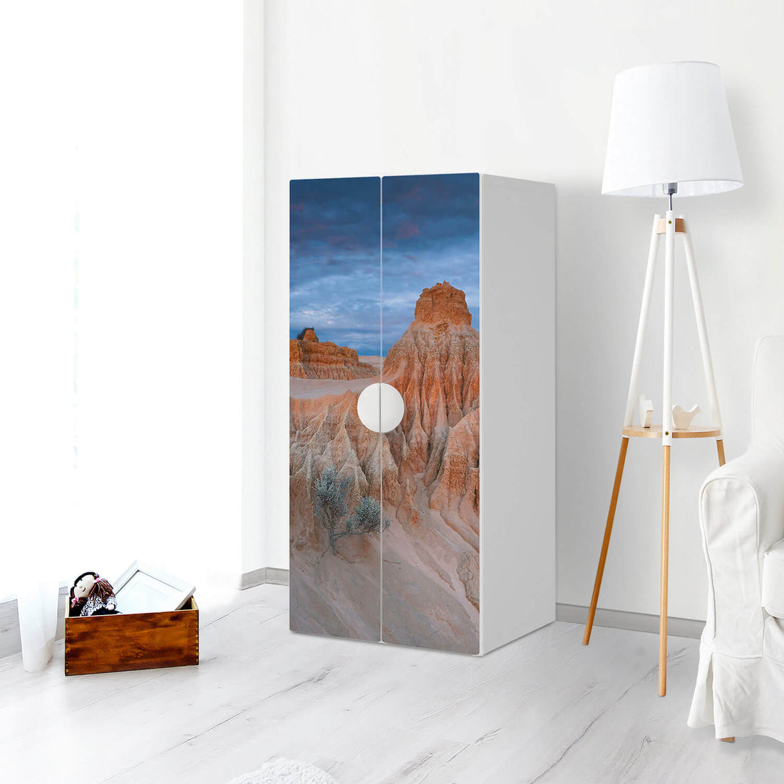 Möbelfolie Outback Australia - IKEA Smastad Schrank - 2 große Türen - Kinderzimmer