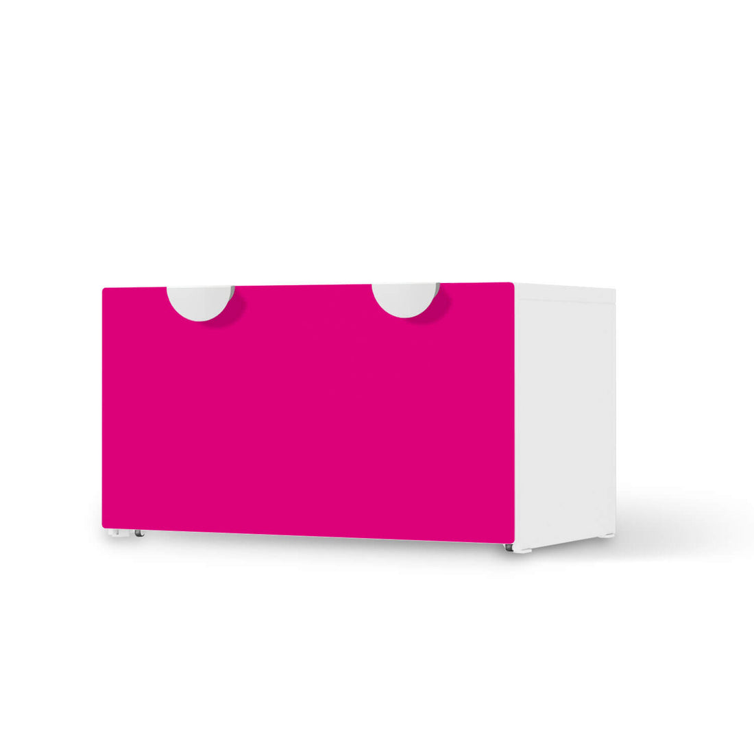 Möbelfolie Pink Dark - IKEA Smastad Bank mit Kasten  - weiss