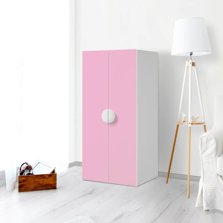 Möbelfolie Pink Light - IKEA Smastad Schrank - 2 große Türen - Kinderzimmer