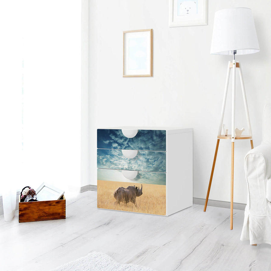 Folie für Möbel Rhino - IKEA Smastad Kommode - 3 Schubladen - Kinderzimmer