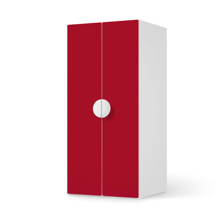 Möbelfolie Rot Dark - IKEA Smastad Schrank - 2 große Türen  - weiss