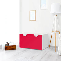 Möbelfolie Rot Light - IKEA Smastad Bank mit Kasten - Kinderzimmer