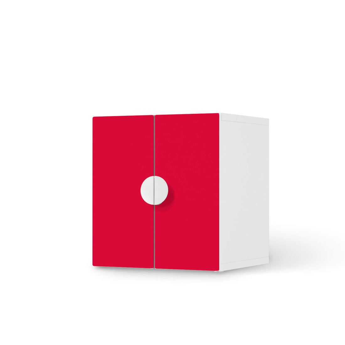 Selbstklebende Folie Rot Light - IKEA Smastad Schrank - 2 kleine Türen  - weiss