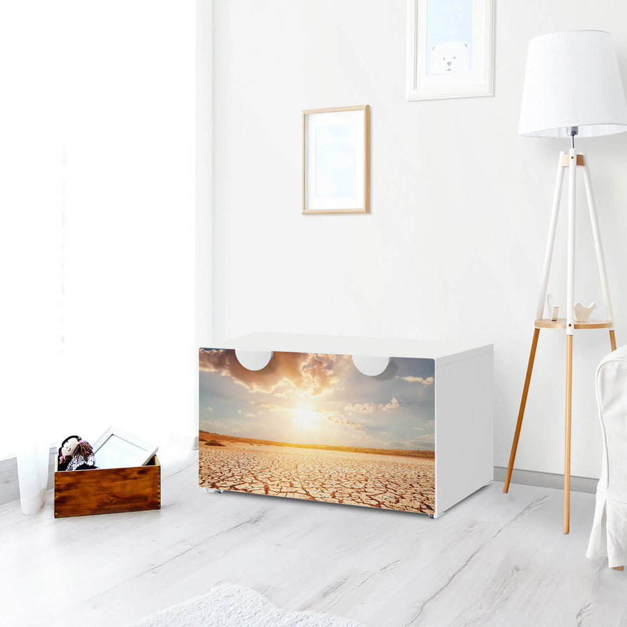 Möbelfolie Savanne - IKEA Smastad Bank mit Kasten - Kinderzimmer