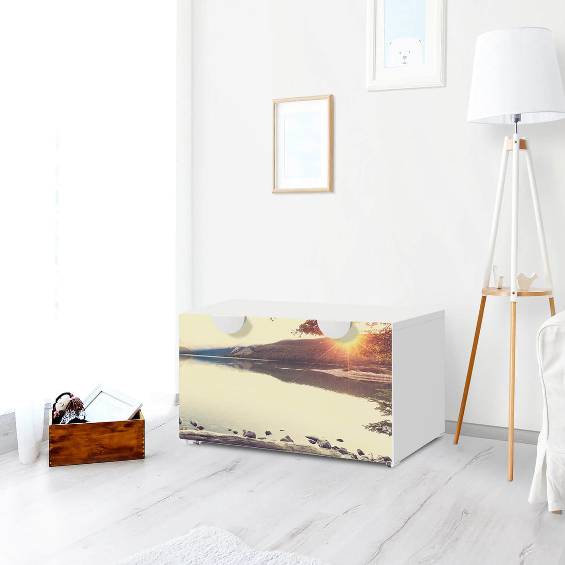 Möbelfolie Seaside Dreams - IKEA Smastad Bank mit Kasten - Kinderzimmer