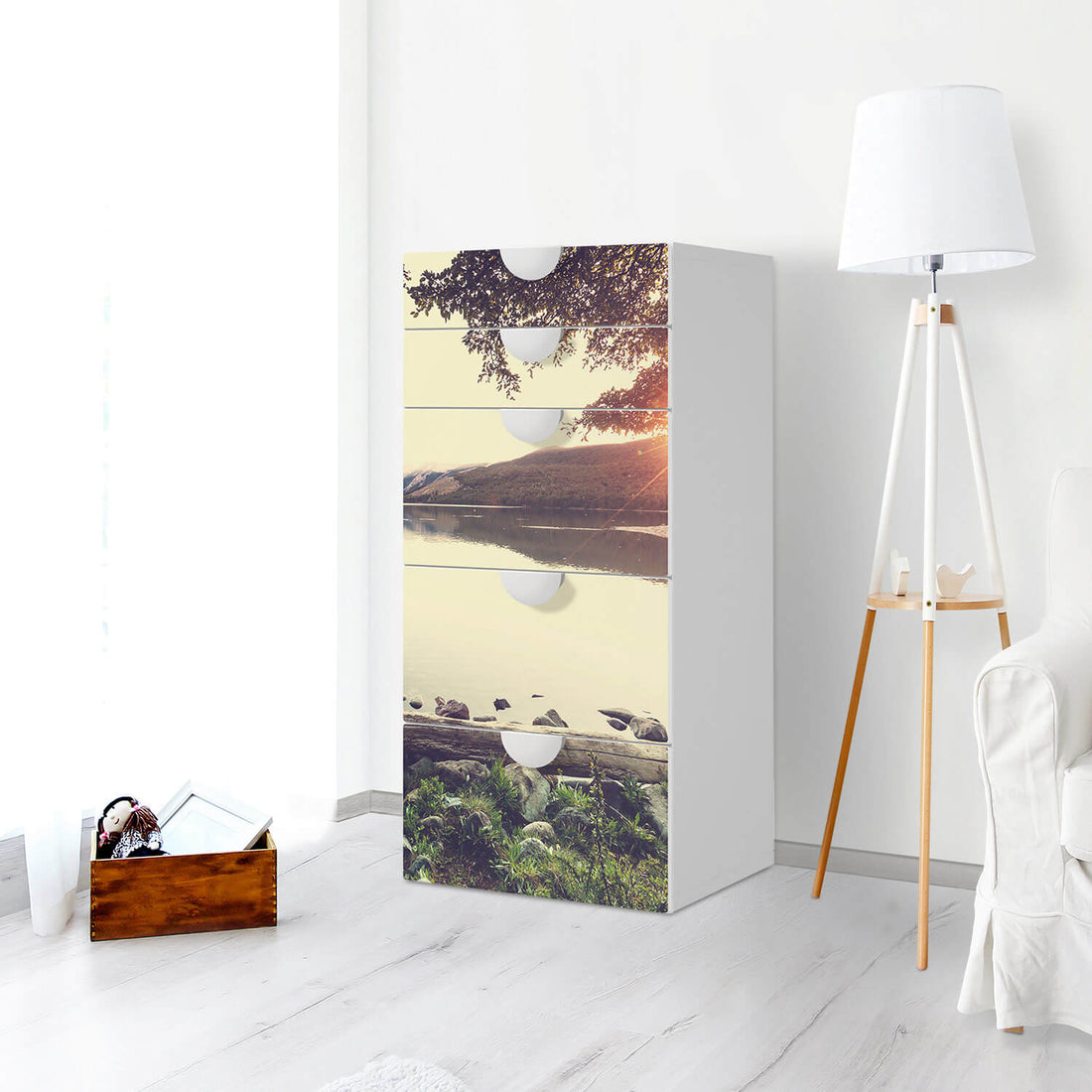 Möbel Klebefolie Seaside Dreams - IKEA Smastad Kommode - 5 Schubladen - Kinderzimmer