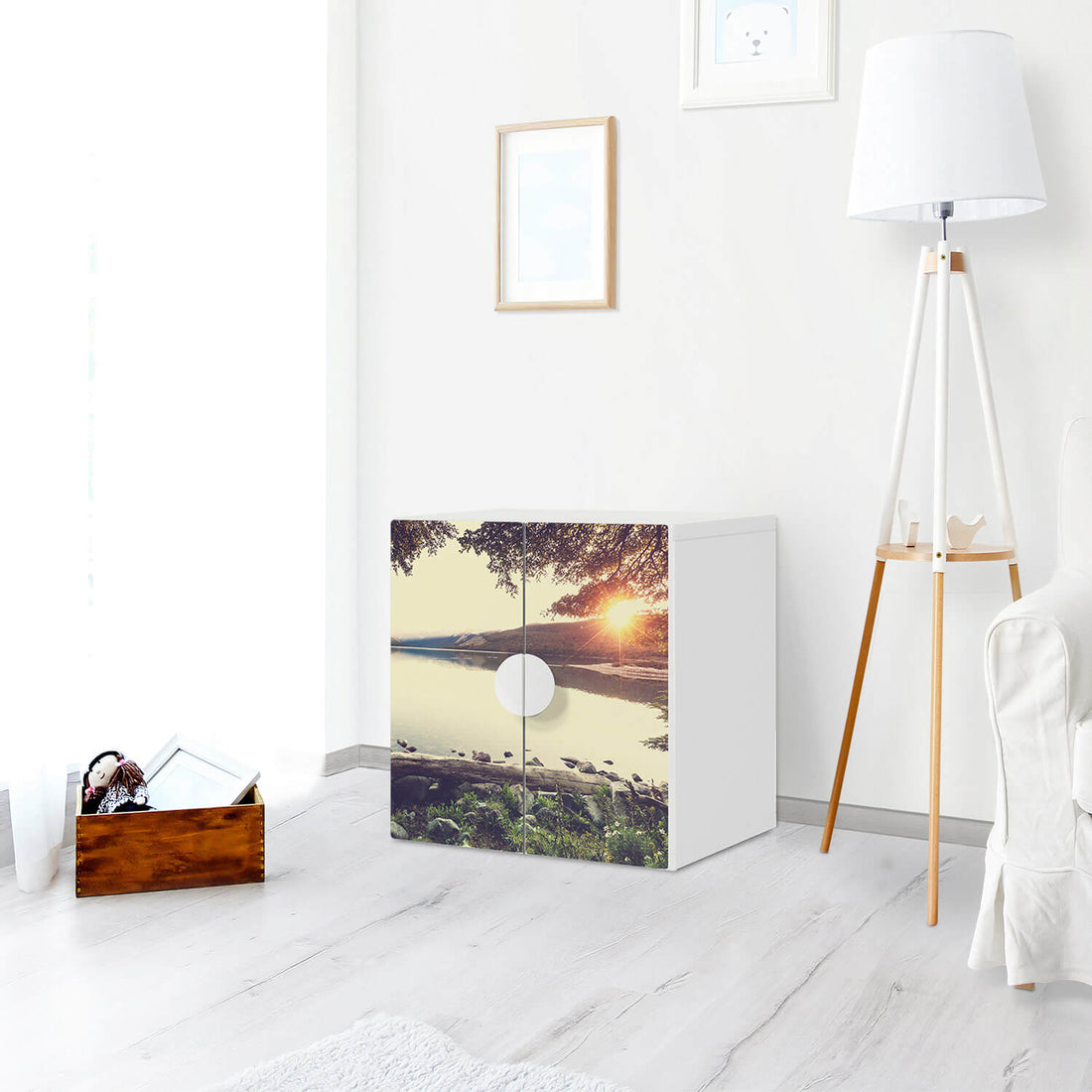 Selbstklebende Folie Seaside Dreams - IKEA Smastad Schrank - 2 kleine Türen - Kinderzimmer