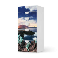 Klebefolie für Möbel Seaside - IKEA Smastad Kommode - 6 Schubladen  - weiss
