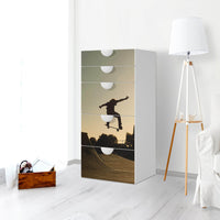 Möbel Klebefolie Skater - IKEA Smastad Kommode - 5 Schubladen - Kinderzimmer