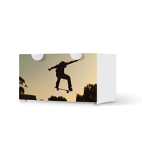 Möbelfolie Skater - IKEA Smastad Bank mit Kasten  - weiss