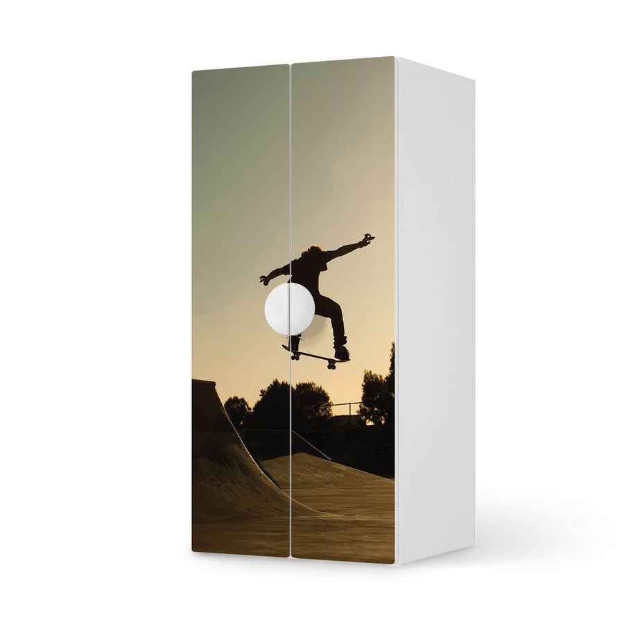 Möbelfolie Skater - IKEA Smastad Schrank - 2 große Türen  - weiss