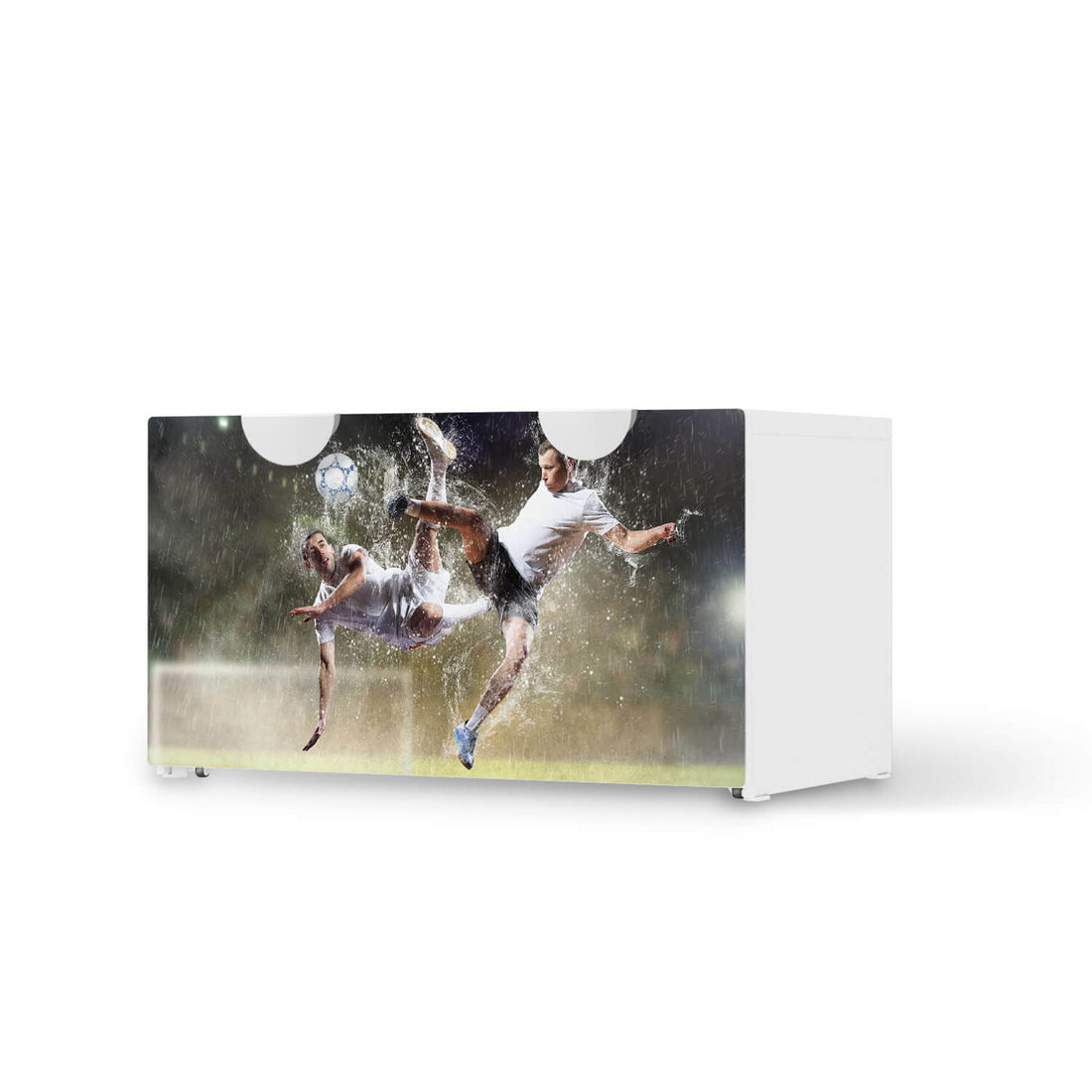 Möbelfolie Soccer - IKEA Smastad Bank mit Kasten  - weiss