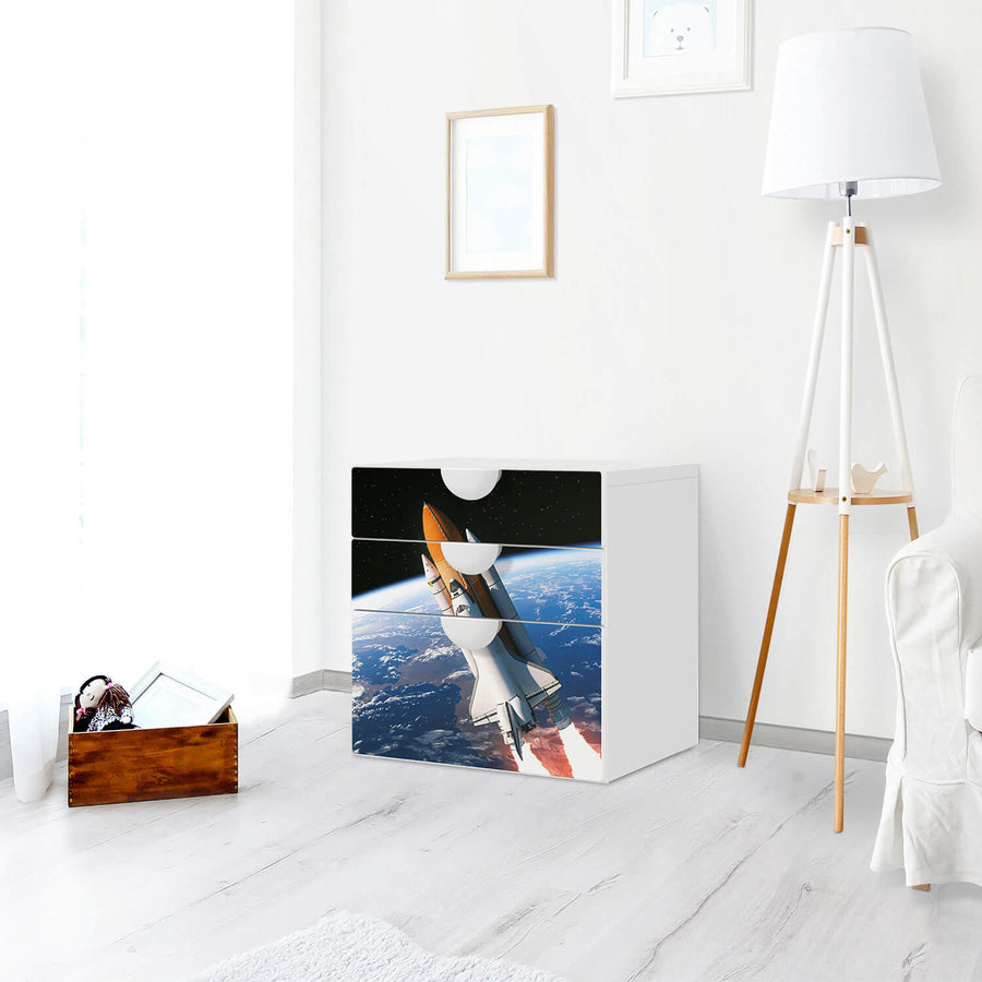 Folie für Möbel Space Traveller - IKEA Smastad Kommode - 3 Schubladen - Kinderzimmer