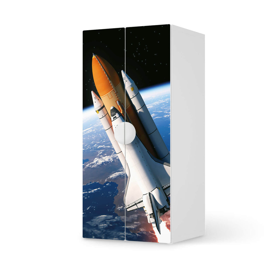 Möbelfolie Space Traveller - IKEA Smastad Schrank - 2 große Türen  - weiss