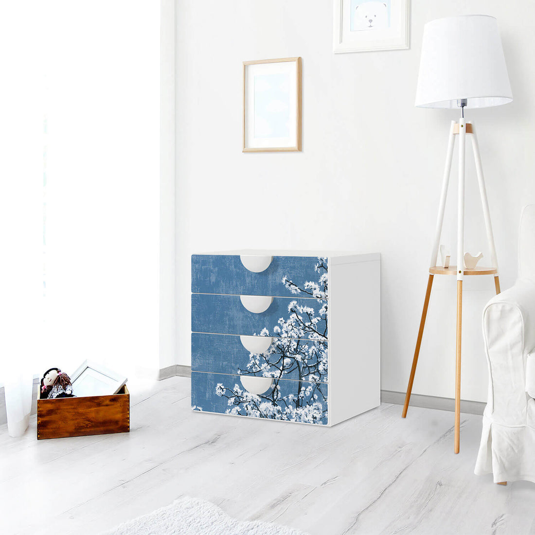 Klebefolie Spring Tree - IKEA Smastad Kommode - 4 Schubladen - Kinderzimmer