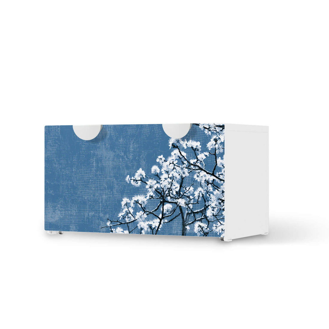 Möbelfolie Spring Tree - IKEA Smastad Bank mit Kasten  - weiss