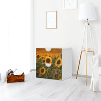 Klebefolie für Möbel Sunflowers - IKEA Smastad Kommode - 2 Schubladen - Kinderzimmer