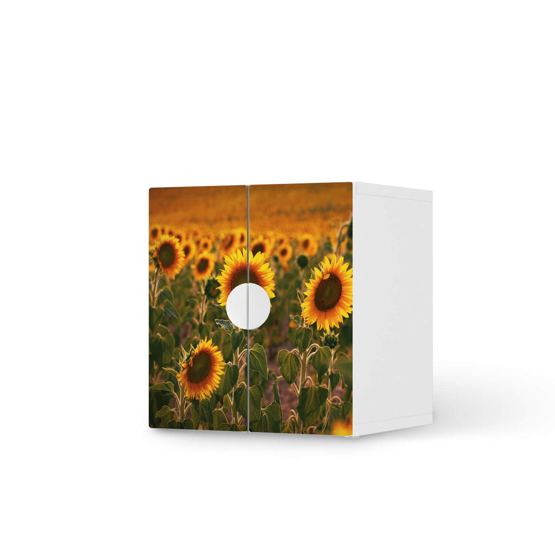Selbstklebende Folie Sunflowers - IKEA Smastad Schrank - 2 kleine Türen  - weiss