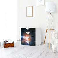 Klebefolie Sunrise - IKEA Smastad Kommode - 4 Schubladen - Kinderzimmer