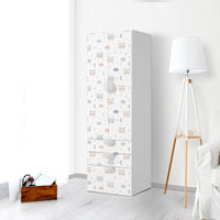 Klebefolie Sweet Dreams - IKEA Smastad kombiniert - 3 Schubladen und 2 große Türen - Kinderzimmer