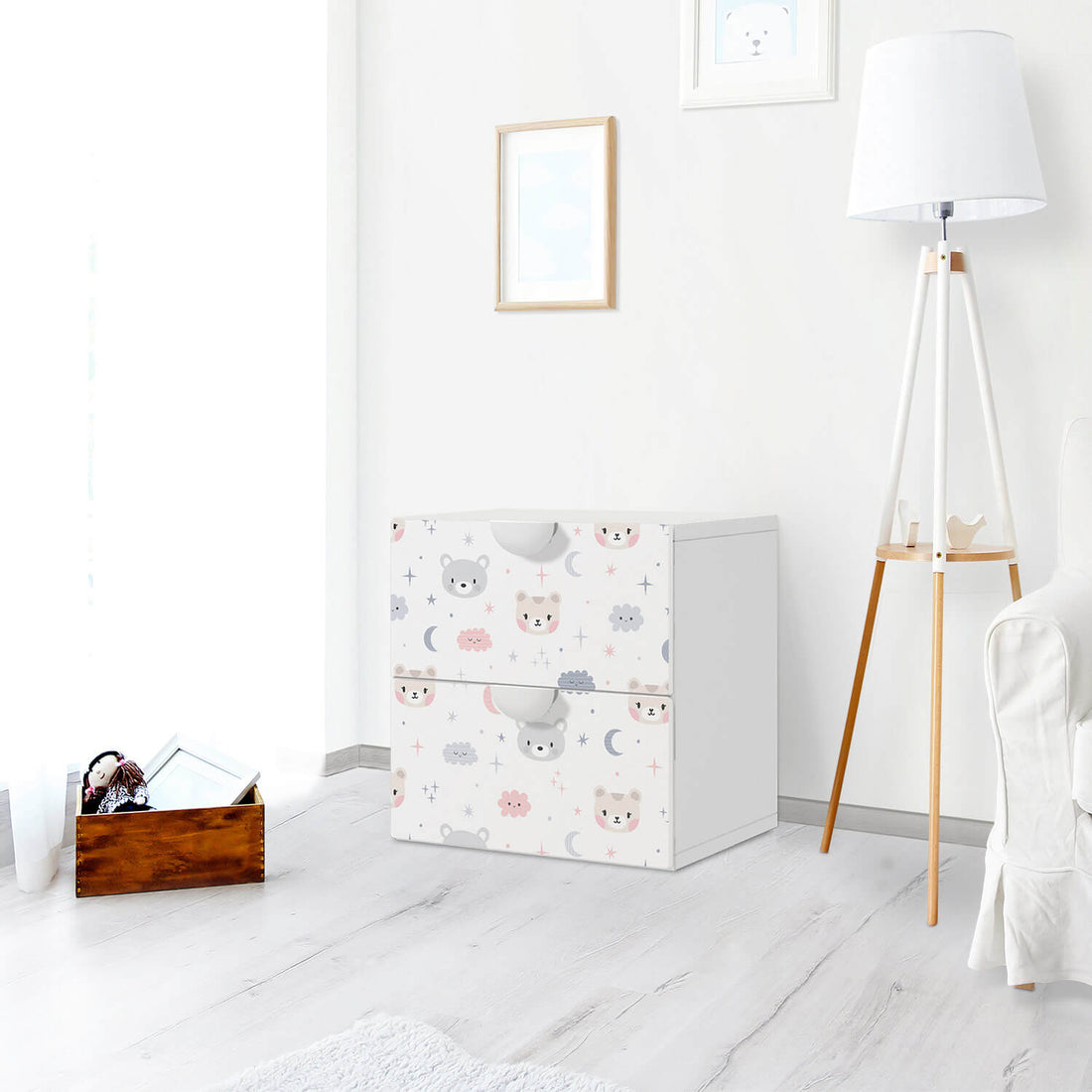 Klebefolie für Möbel Sweet Dreams - IKEA Smastad Kommode - 2 Schubladen - Kinderzimmer
