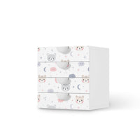 Klebefolie Sweet Dreams - IKEA Smastad Kommode - 4 Schubladen  - weiss
