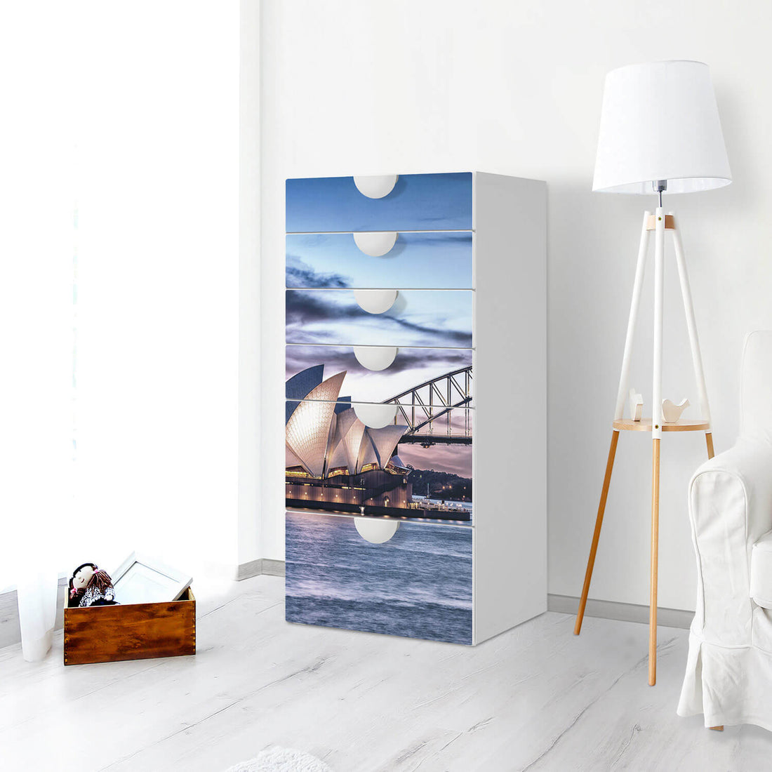 Klebefolie für Möbel Sydney - IKEA Smastad Kommode - 6 Schubladen - Kinderzimmer