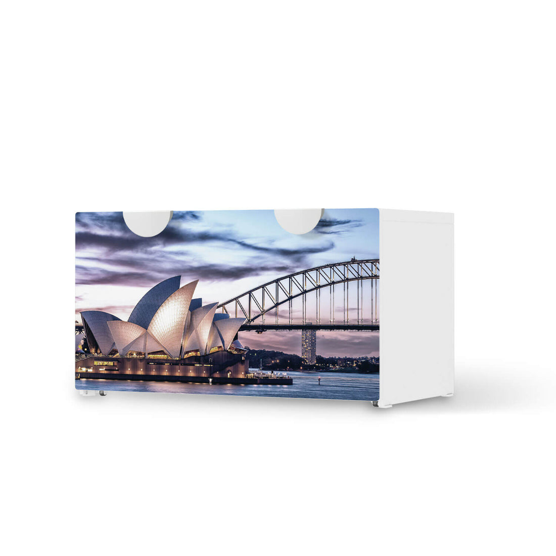 Möbelfolie Sydney - IKEA Smastad Bank mit Kasten  - weiss