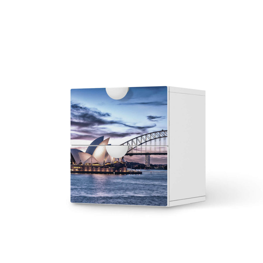 Klebefolie für Möbel Sydney - IKEA Smastad Kommode - 2 Schubladen  - weiss