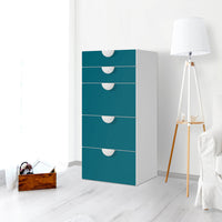 Möbel Klebefolie Türkisgrün Dark - IKEA Smastad Kommode - 5 Schubladen - Kinderzimmer