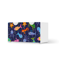 Möbelfolie Underwater Life - IKEA Smastad Bank mit Kasten  - weiss